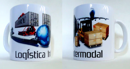 Caneca Porcelana Logística Intermodal 325ml - Imagem 3